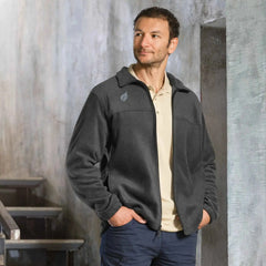 Men's Columbia Fleece Jacket with Minimal Leaf Design - Trejaket