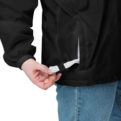Women’s Basic Windbreaker - Embroidered Dog Face Circle Design - Trejaket