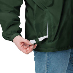 Women’s Basic Windbreaker - Embroidered Dog Face Circle Design - Trejaket