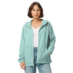 Women’s Lightweight Zip Up Windbreaker - Pop Art Dog Mom Design - Trejaket