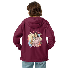 Women’s Lightweight Zip Up Windbreaker - Pop Art Dog Mom Design - Trejaket
