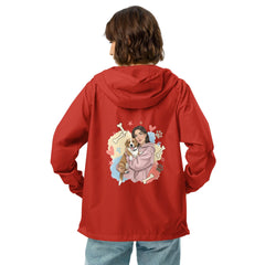 Women’s Lightweight Zip Up Windbreaker - Pop Art Dog Mom Design - Trejaket