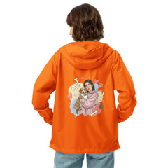 Women’s Lightweight Zip Up Windbreaker - Pop Art Dog Mom Design - Trejaket